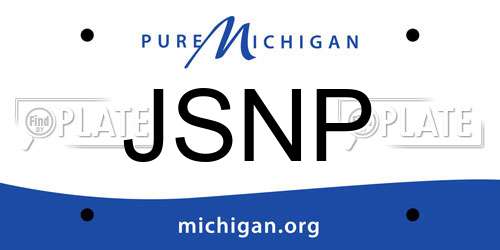 JSNP Michigan License Plate