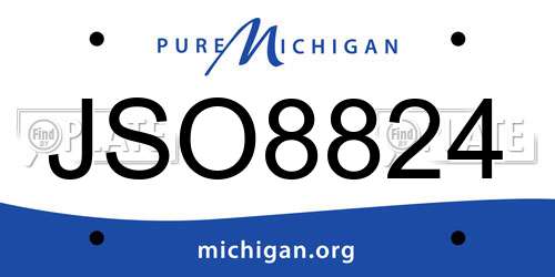 JSO8824 Michigan License Plate