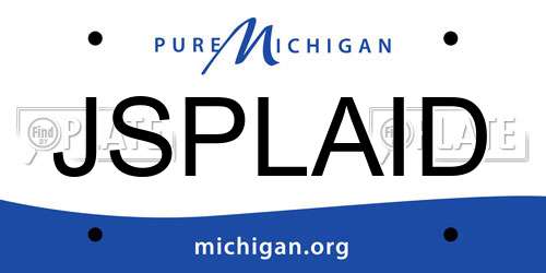 JSPLAID Michigan License Plate