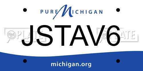 JSTAV6 Michigan License Plate