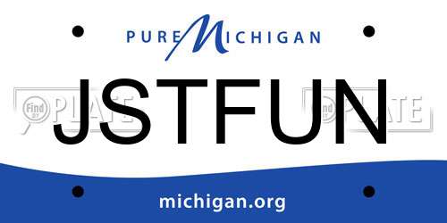 JSTFUN Michigan License Plate