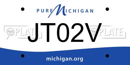 JT02V Michigan License Plate