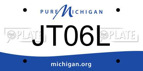 JT06L Michigan License Plate