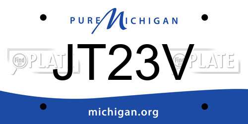 JT23V Michigan License Plate
