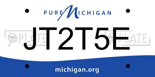 JT2T5E Michigan License Plate