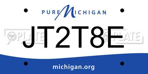 JT2T8E Michigan License Plate
