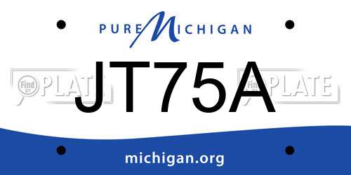 JT75A Michigan License Plate