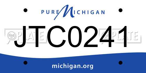 JTC0241 Michigan License Plate