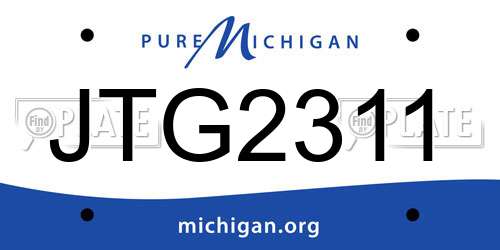 JTG2311 Michigan License Plate