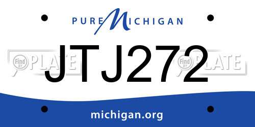 JTJ272 Michigan License Plate