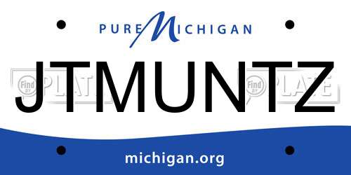 JTMUNTZ Michigan License Plate
