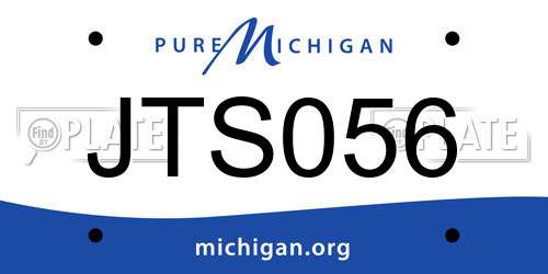 JTS056 Michigan License Plate
