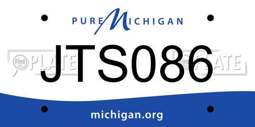 JTS086 Michigan License Plate