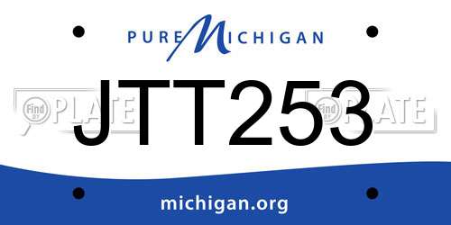 JTT253 Michigan License Plate