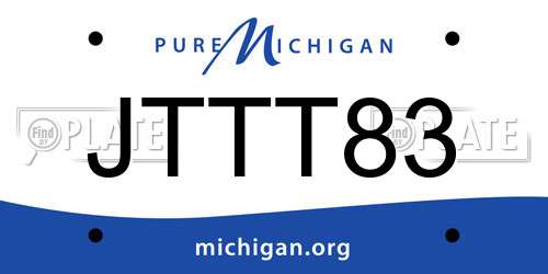JTTT83 Michigan License Plate
