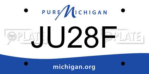JU28F Michigan License Plate