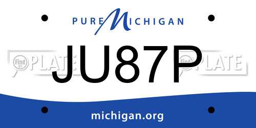 JU87P Michigan License Plate