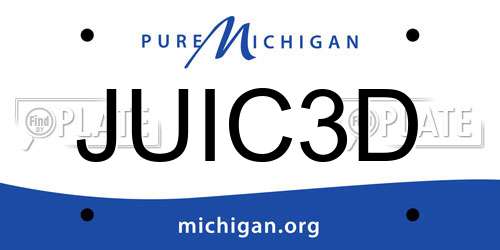 JUIC3D Michigan License Plate