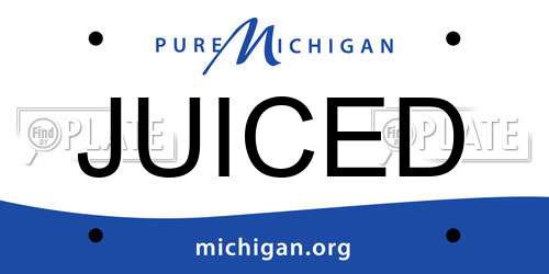 JUICED Michigan License Plate