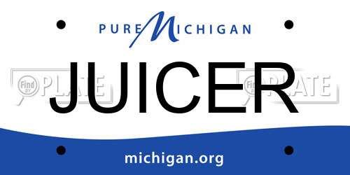 JUICER Michigan License Plate