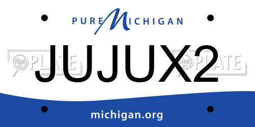 JUJUX2 Michigan License Plate