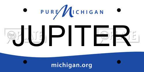 JUPITER Michigan License Plate