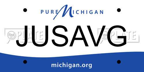 JUSAVG Michigan License Plate