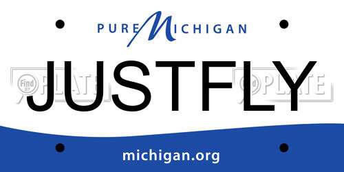 JUSTFLY Michigan License Plate