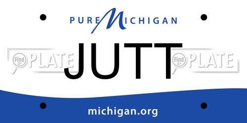 JUTT Michigan License Plate