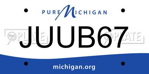 JUUB67 Michigan License Plate