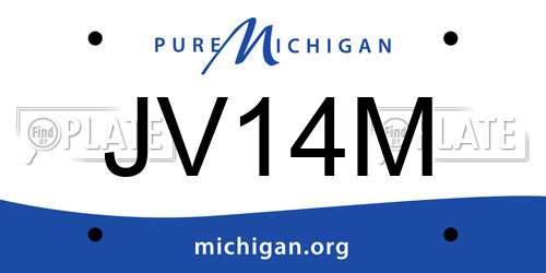 JV14M Michigan License Plate