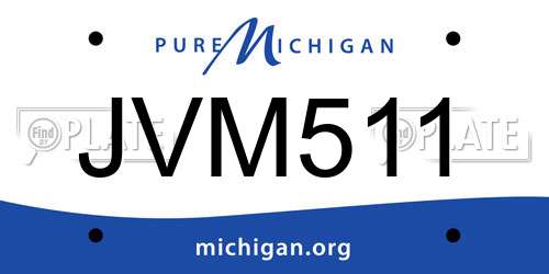 JVM511 Michigan License Plate