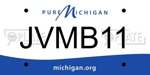 JVMB11 Michigan License Plate