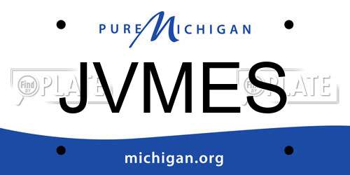 JVMES Michigan License Plate