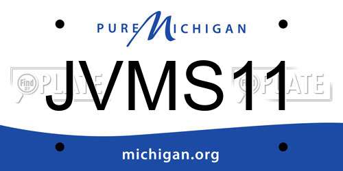 JVMS11 Michigan License Plate