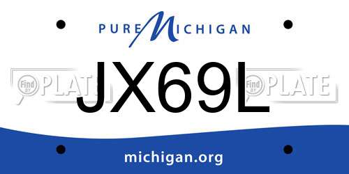 JX69L Michigan License Plate