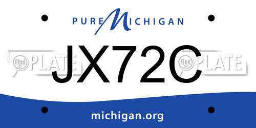 JX72C Michigan License Plate