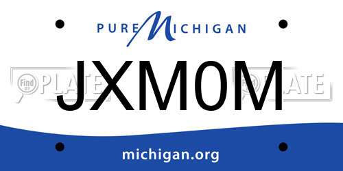 JXM0M Michigan License Plate