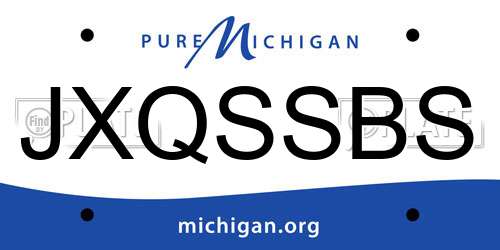 JXQSSBS Michigan License Plate