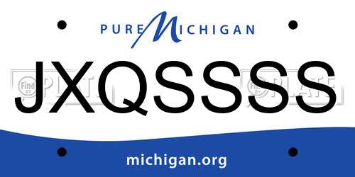 JXQSSSS Michigan License Plate