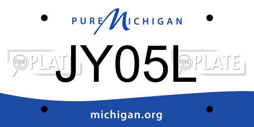 JY05L Michigan License Plate