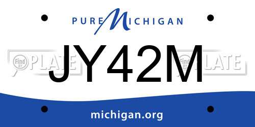 JY42M Michigan License Plate