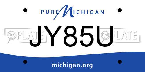 JY85U Michigan License Plate