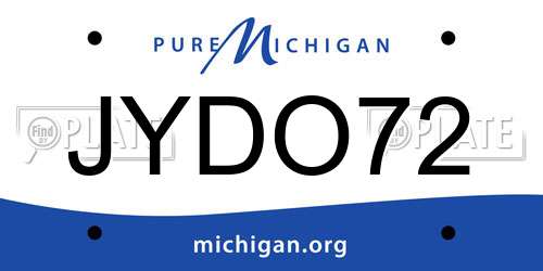 JYDO72 Michigan License Plate