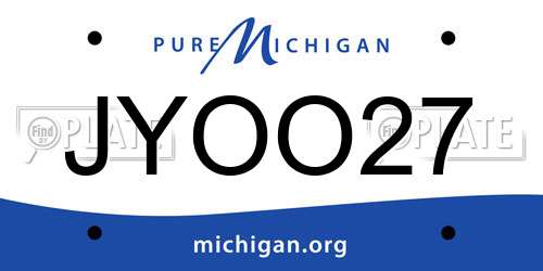 JYOO27 Michigan License Plate