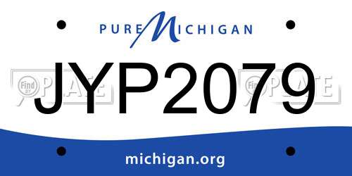 JYP2079 Michigan License Plate