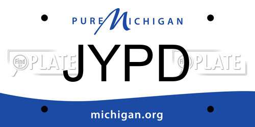 JYPD Michigan License Plate