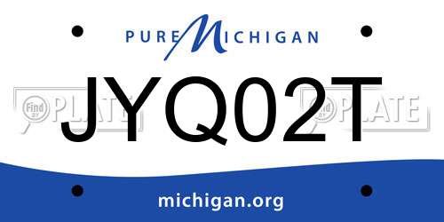 JYQ02T Michigan License Plate