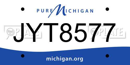 JYT8577 Michigan License Plate