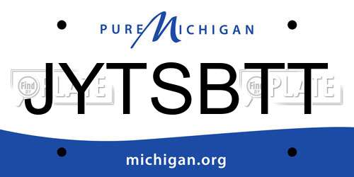 JYTSBTT Michigan License Plate